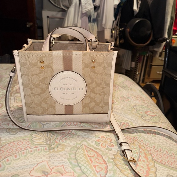 Coach Tan and Cream Satchel - Picture 1 of 12